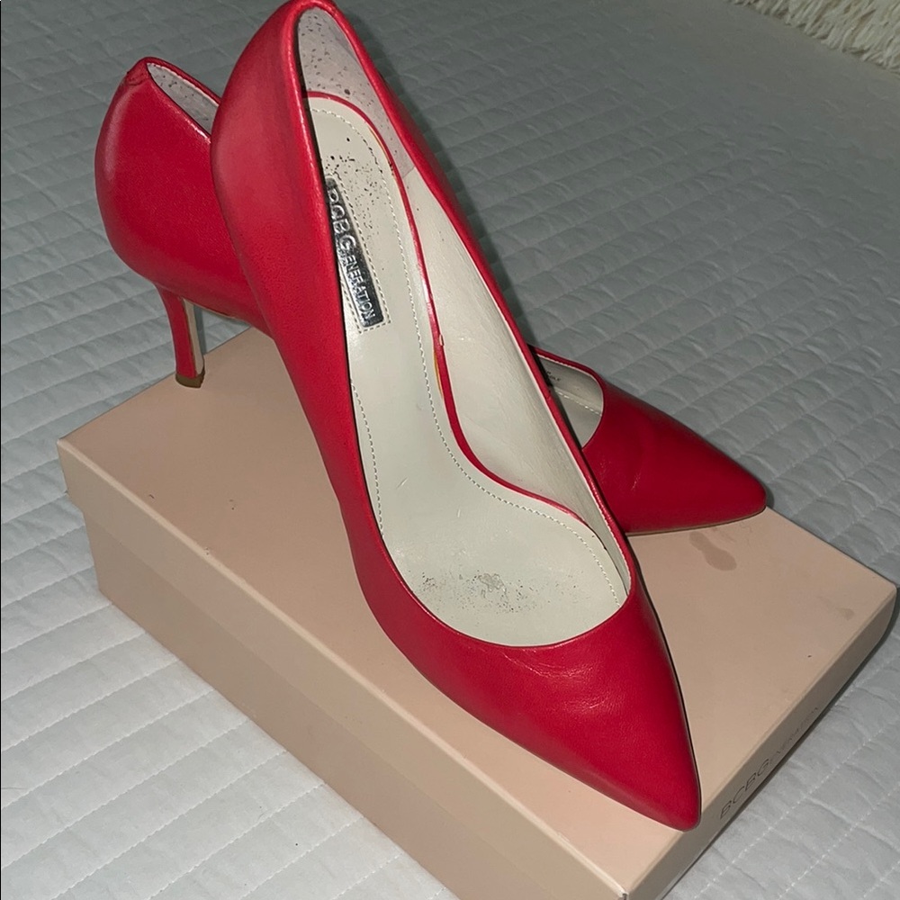 BCBGeneration Red Leather Heels